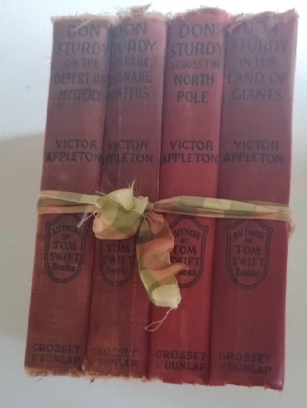 Don Sturdy Vintage Red Clothbound Victor Appleton Series Of 1, 2, 4,  And 10.